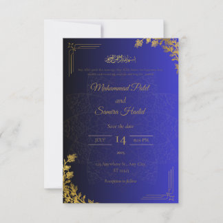 Elegant Luxury Islamic Wedding Invitation | Custom