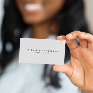 Elegant Luxury Minimal Light Grey QR CODE Business Card