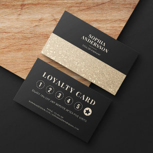 Elegant Luxury Modern Gold Glitter Minimalist Loyalty Card