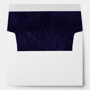 Elegant Luxury Navy Blue Velvet  Envelope