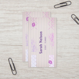 Elegant Luxury Pink Sweet Business Card