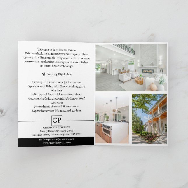 Elegant Luxury Real Estate Listing Brochure Program (Inside)