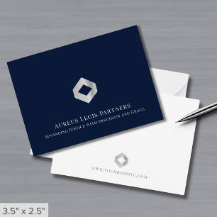 Elegant Luxury Silver Logo  Card