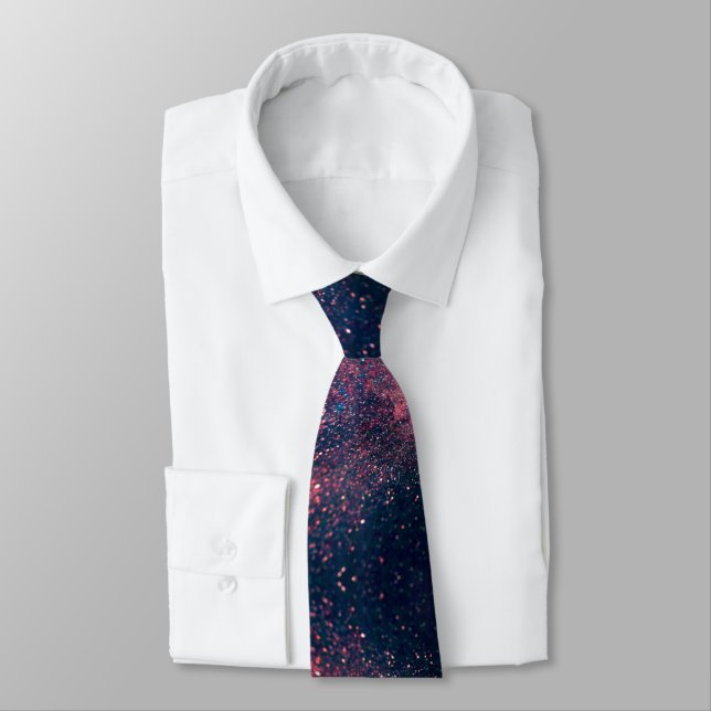 Elegant luxury stars and splashes neck tie (Tied)