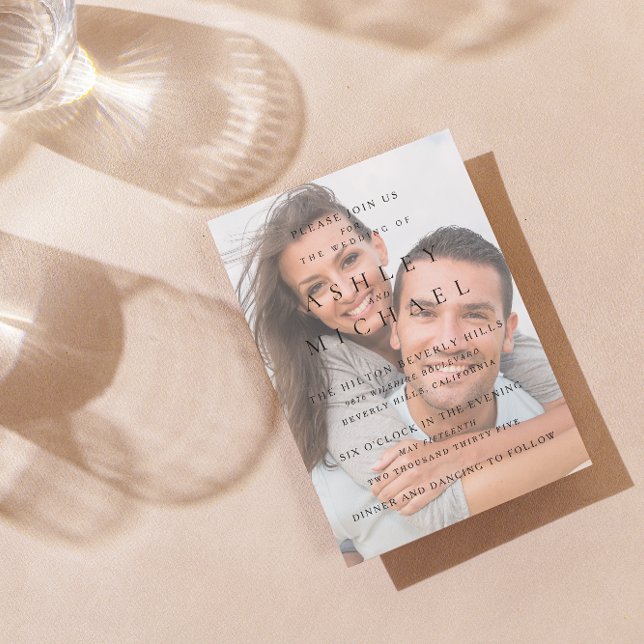 Elegant Luxury Vellum 3 Photo Black White Wedding Invitation (Your Dream Wedding Awaits! Invite in Style 🌹💒 [Customize Your Invite])