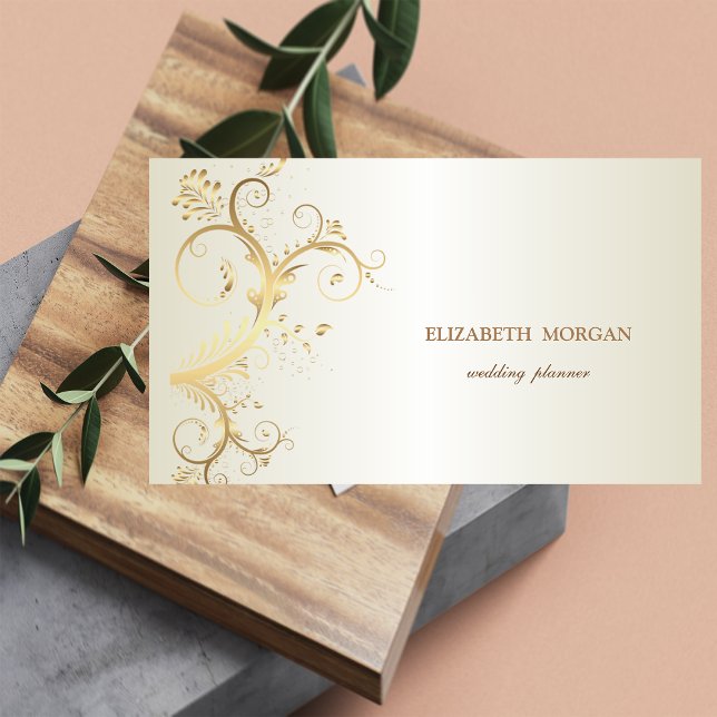 Elegant Luxury Vintage  Gold Business Card (Creator Uploaded)