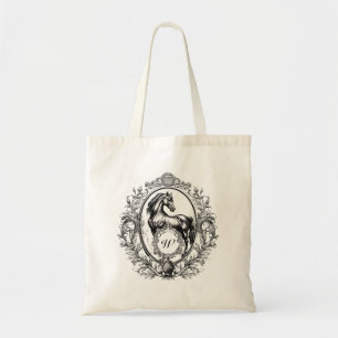 Elegant Luxury Vintage Horse Equestrian Monogram Tote Bag