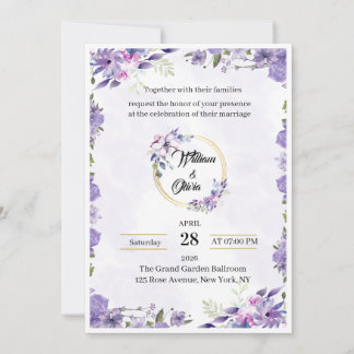 Elegant Luxury Wedding Invitation Template | Moder