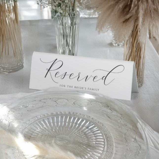 Elegant Luxury Wedding Reserved (Elegant reserved signs for weddings - self standing sign for tables.)