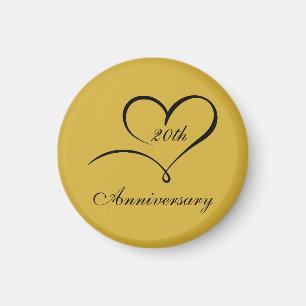 Elegant M Gold Magnet Keepsake for AnniversaryGift