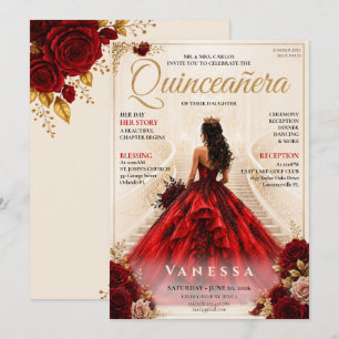 Elegant Magazine Cover Quinceanera Invitation