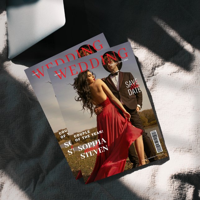 Elegant Magazine Wedding Save The Date  Invitation (Creator Uploaded)