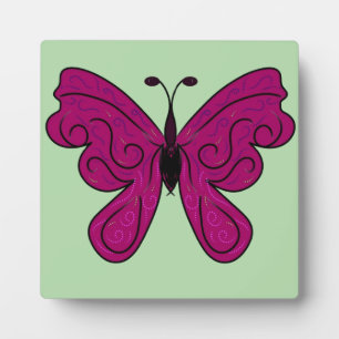 Elegant Magenta Butterfly    Home Decor Pattern  Plaque