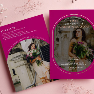 Elegant Magenta Photo Graduation