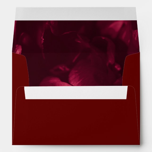 elegant magenta pink floral wedding envelope (Back (Bottom))
