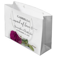 Elegant Magenta Plum Rose Maid of Honour Wedding