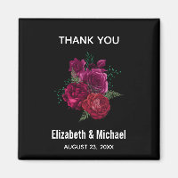 Elegant Magenta Rose Floral Bouquet Wedding