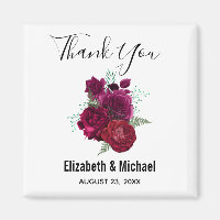 Elegant Magenta Rose Floral Bouquet Wedding