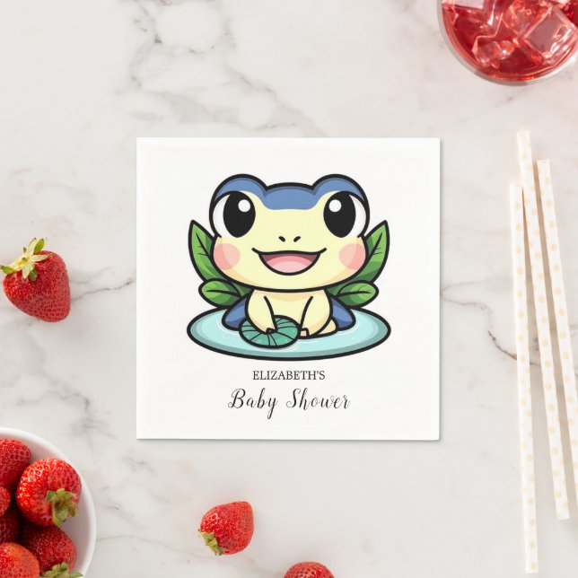 Elegant Magic Frog Baby Shower Napkin (Insitu)