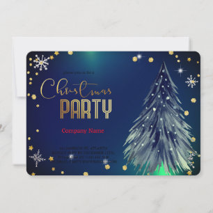 Elegant Magical Christmas Pines Festive Invitation
