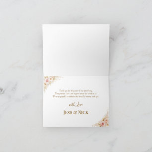 Elegant Magical Whimsical Wedding Thank You Card 