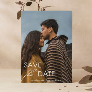 Elegant  Magnetic Wedding Photo Save The Date Invitation