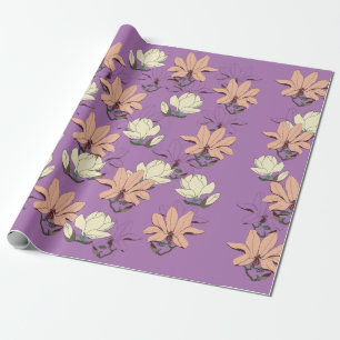 Elegant Magnolia Blooms Wrapping Paper