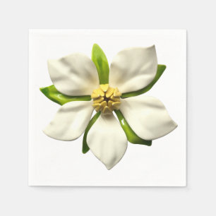 Elegant Magnolia Blossom Flower Spring Wedding Napkin