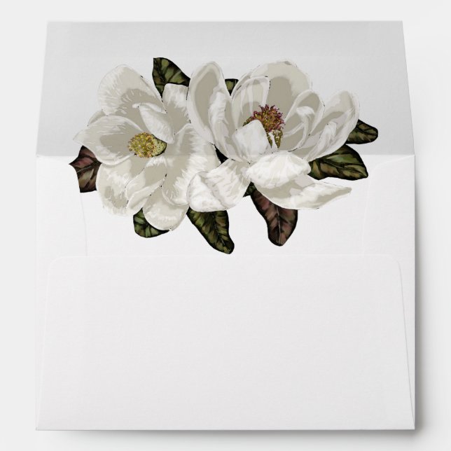 Elegant Magnolia blossoms Envelope (Back (Bottom))