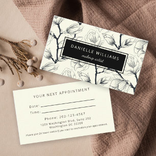 Elegant Magnolia Botanical Next Appointment Business Card