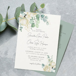 Elegant Magnolia Eucalyptus Wedding Detail and Invitation