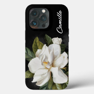 Elegant Magnolia Floral Personalised  iPhone 13 Pro Case