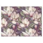 Elegant Magnolia Floral Pink on Purple
