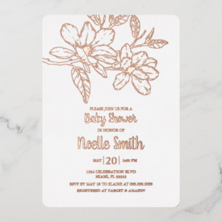 Elegant Magnolia Flowers, Baby Shower