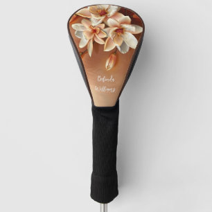 Elegant Magnolia Flowers Golf Head Cover