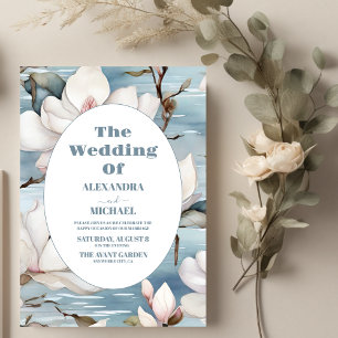 Elegant Magnolia Wedding Invitation