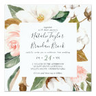 Elegant Magnolia | White and Blush Square Wedding