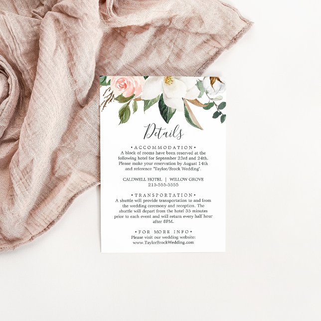 Elegant Magnolia | White Details Enclosure Card (Creator Uploaded)
