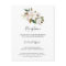 Elegant Magnolia | White Reception Insert Card