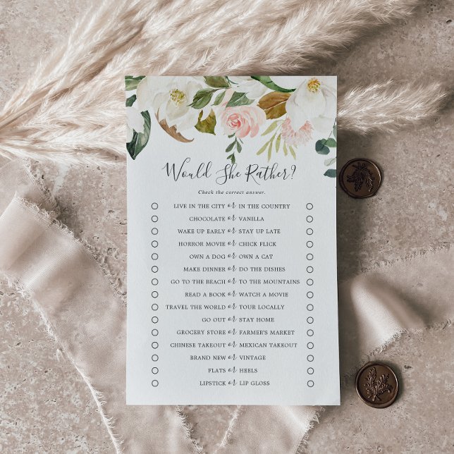 Elegant Magnolia Would She Rather Game Flyer (Creator Uploaded)