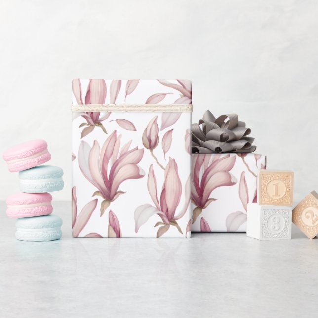 Elegant Magnolia Wrapping Paper (Baby Shower)