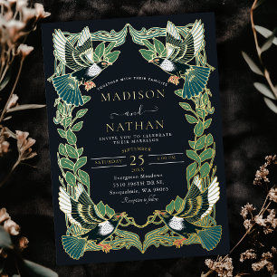 Elegant Magpie Art Nouveau Wedding 