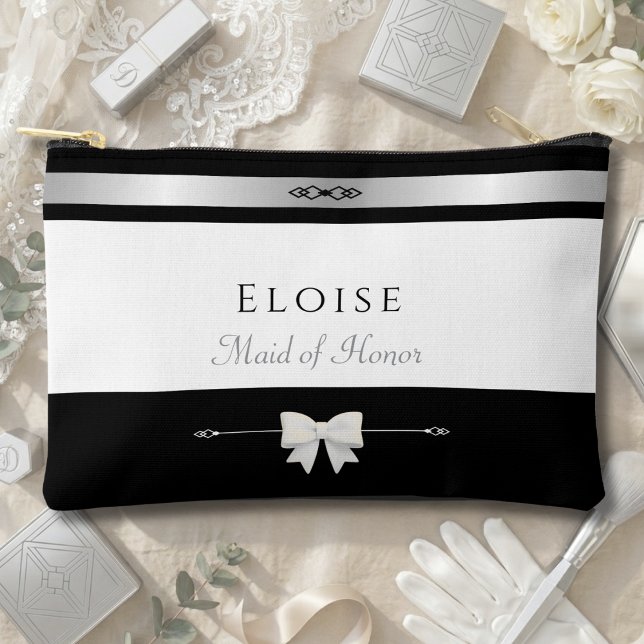 Elegant Maid of Honour Gift | Luxury Wedding Makeu Accessory Pouch (Because she’s been by your side through it all. An elegant keepsake for your Maid of Honor.)