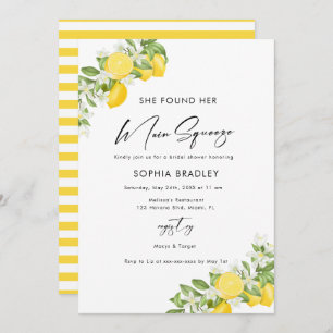 Elegant Main Squeeze Bridal Shower Invitation