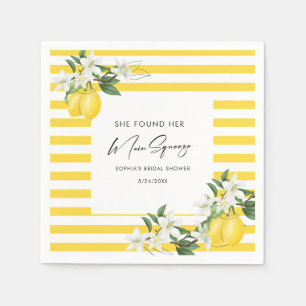 Elegant Main Squeeze Bridal Shower Napkin