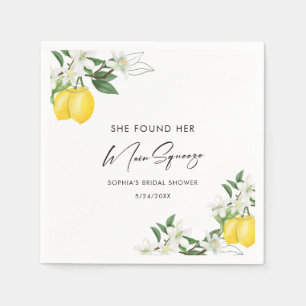 Elegant Main Squeeze Bridal Shower Napkins