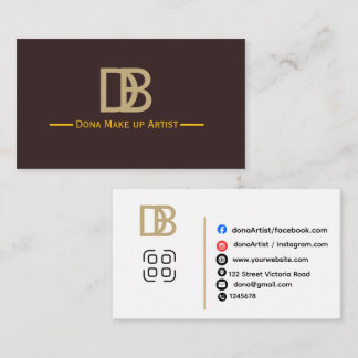 Elegant Makeup Artist Business Card