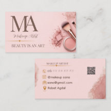 Elegant Makeup Artist Business Card for Sale