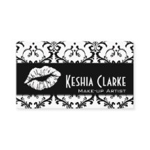 Elegant Makeup Artist Business Cards Damask