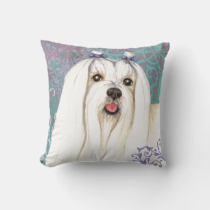 Elegant Maltese Cushion